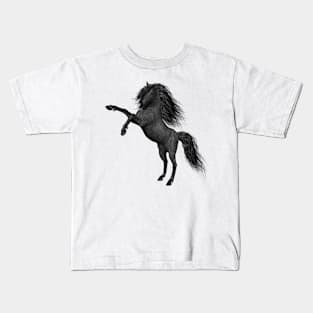 Black Horse in kind Kids T-Shirt